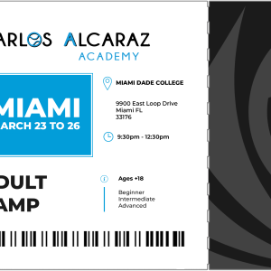 Adult Tennis Camp Miami 9:30am-12:30pm
